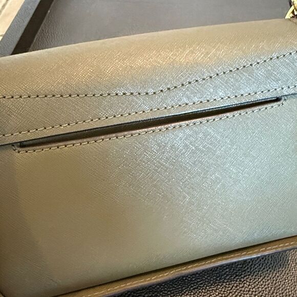 Michael Kors Olive Green  and Gold Logo Crossbody Bag - Picture 7 of 12